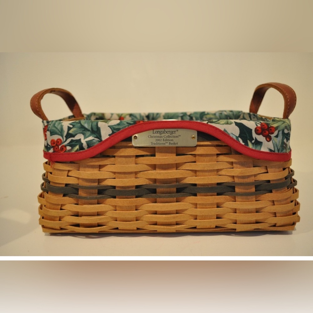 Longaberger Woven Basket with Festive Trim